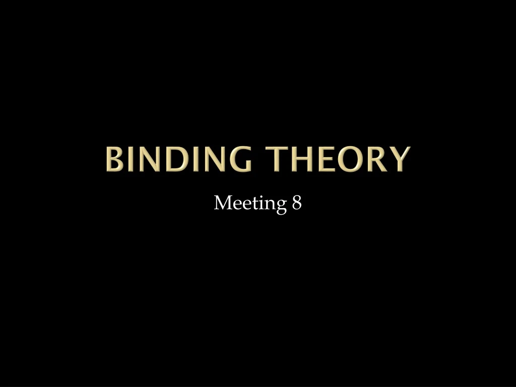 binding theory