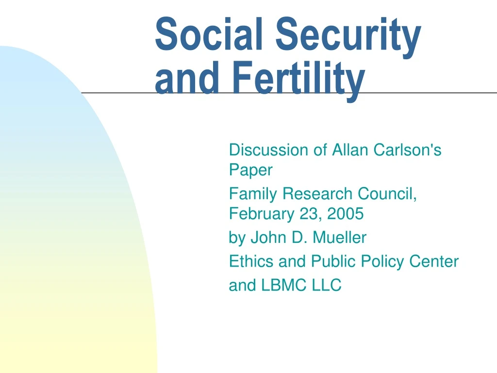social security and fertility