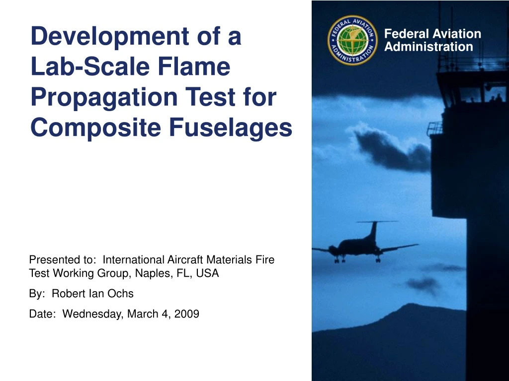 development of a lab scale flame propagation test for composite fuselages