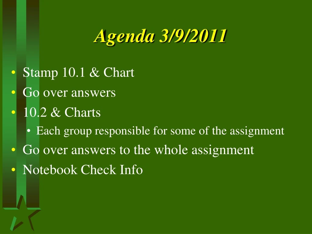 agenda 3 9 2011