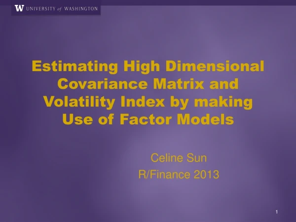 Estimating High Dimensional Covariance Matrix and Volatility Index by making Use of Factor Models