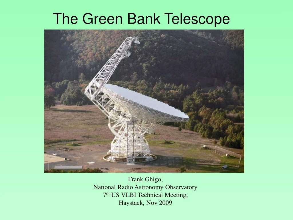 the green bank telescope