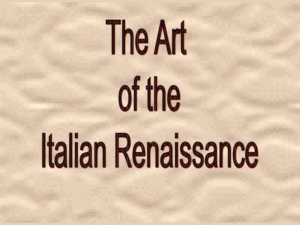 the art of the italian renaissance