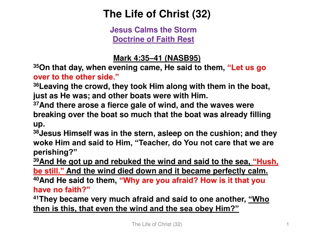 the life of christ 32