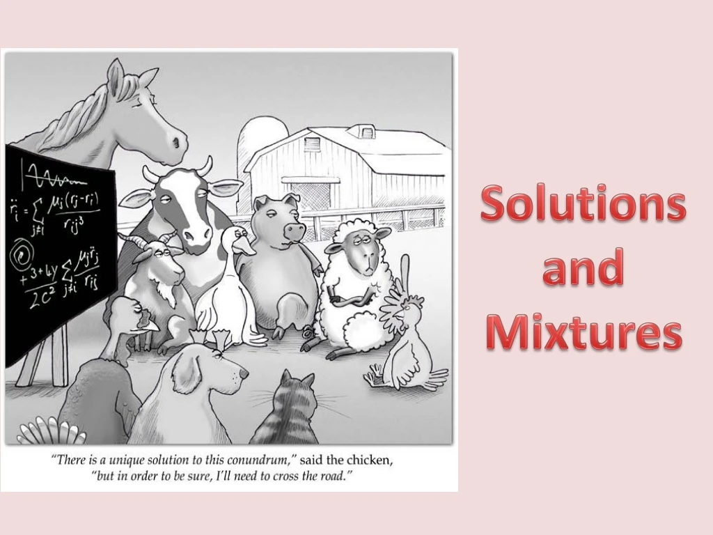 solutions and mixtures