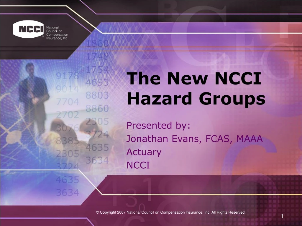 the new ncci hazard groups