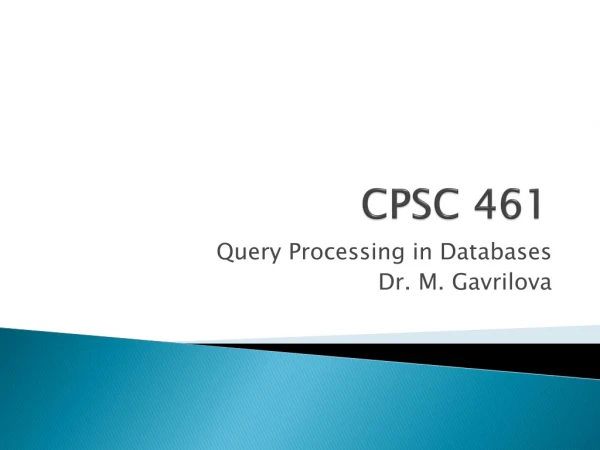 CPSC  461