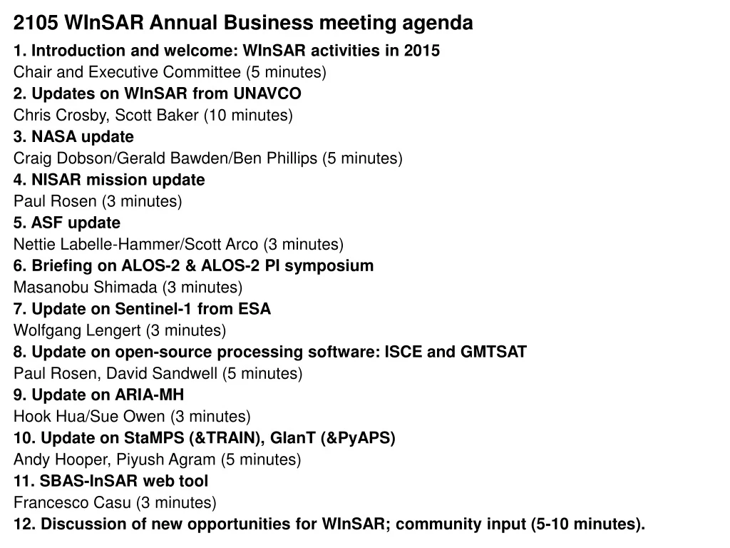 2105 winsar annual business meeting agenda