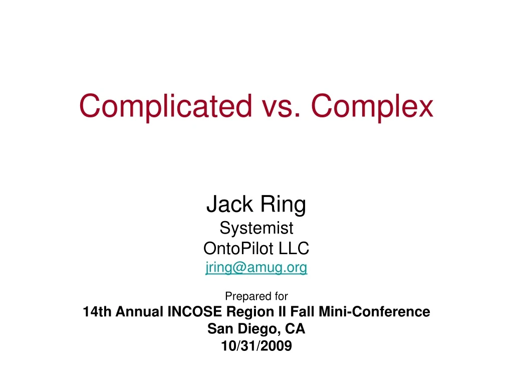 complicated vs complex