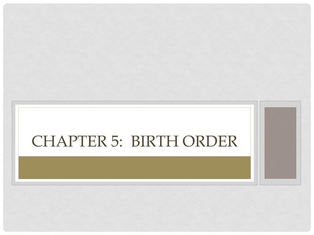 chapter 5 birth order