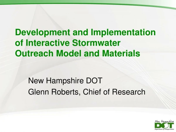 Development and Implementation of Interactive Stormwater Outreach Model and Materials