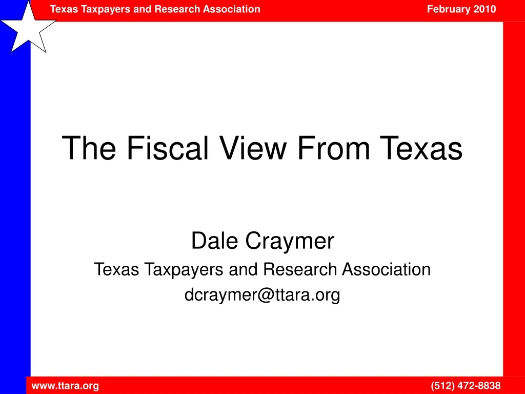 the fiscal view from texas
