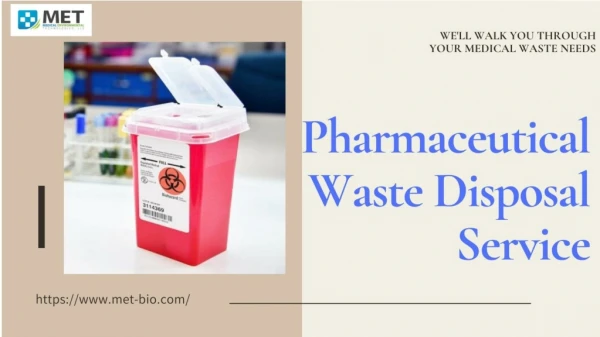 Affordable Pharmaceutical Waste Disposal Service