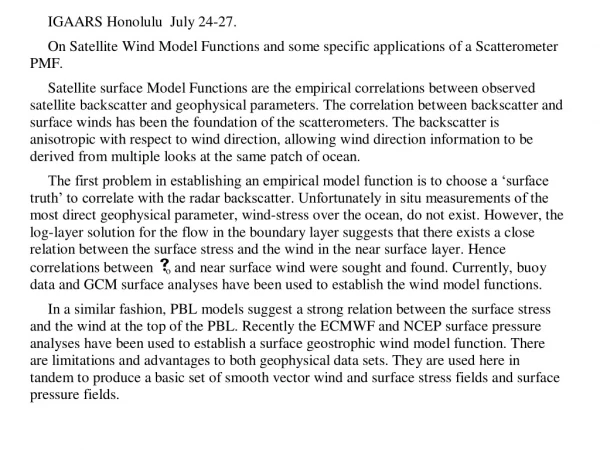 Surface Pressures