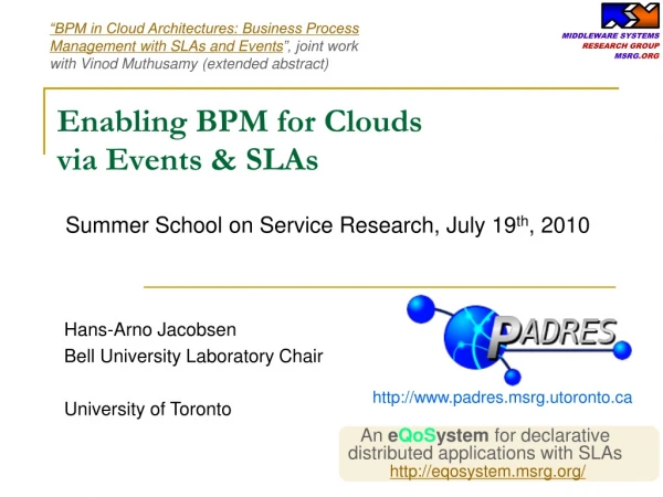 Enabling BPM for Clouds