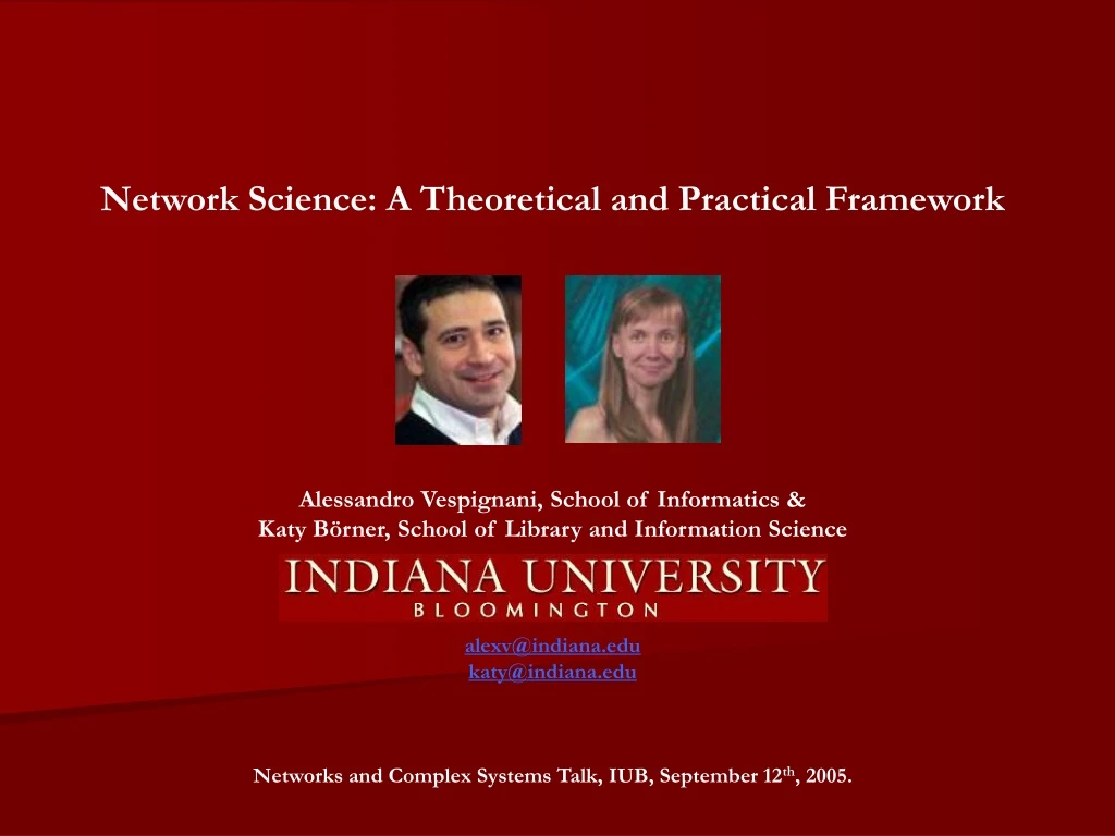 network science a theoretical and practical