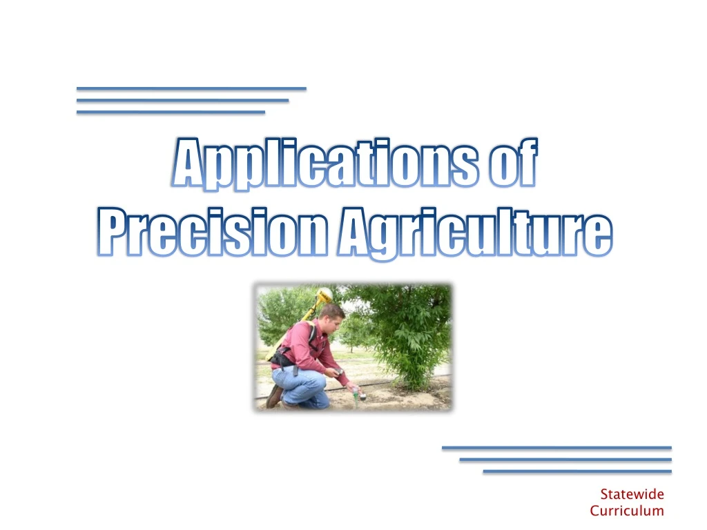 applications of precision agriculture