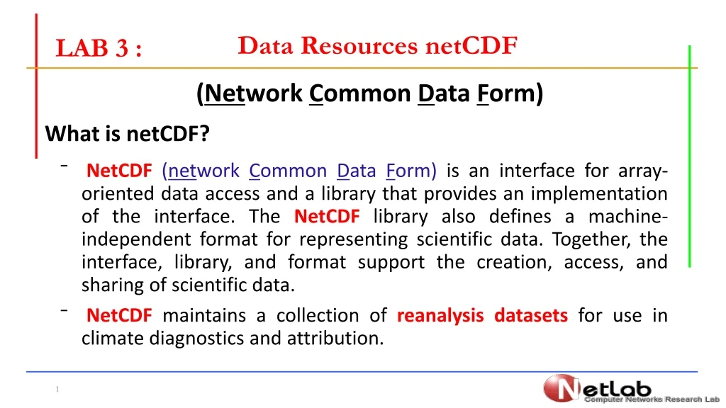 data resources netcdf
