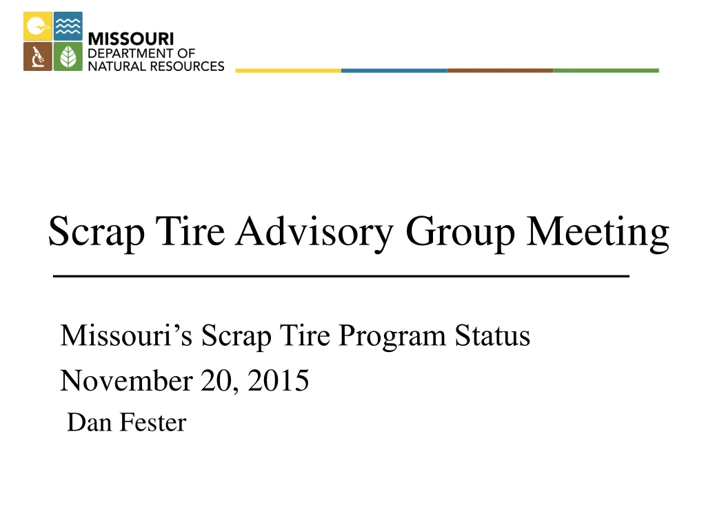 scrap tire advisory group meeting