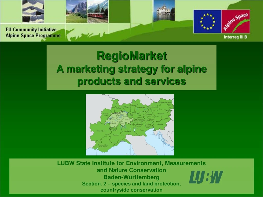 regiomarket a marketing strategy for alpine products and services