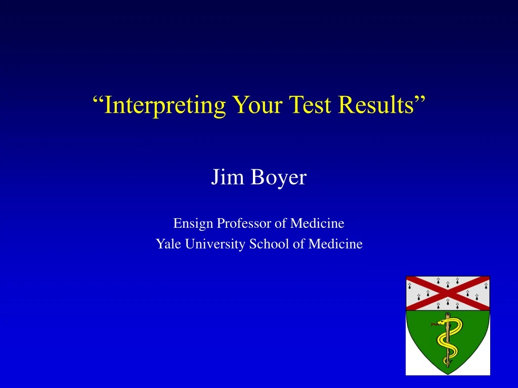 interpreting your test results