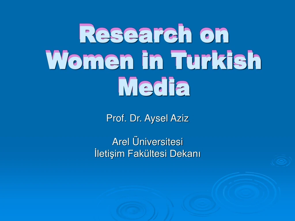 research on women in turkish media