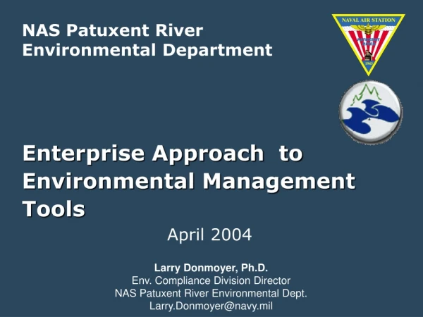 Enterprise Approach  to Environmental Management Tools