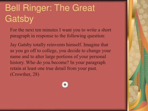 Bell Ringer: The Great Gatsby