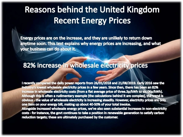 Reasons behind the United Kingdom Recent Energy Prices
