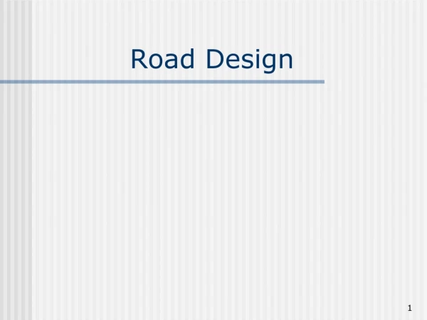 Road Design