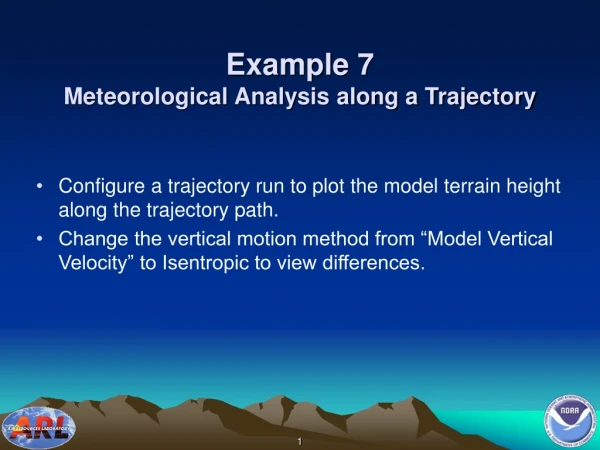 Example 7 Meteorological Analysis along a Trajectory