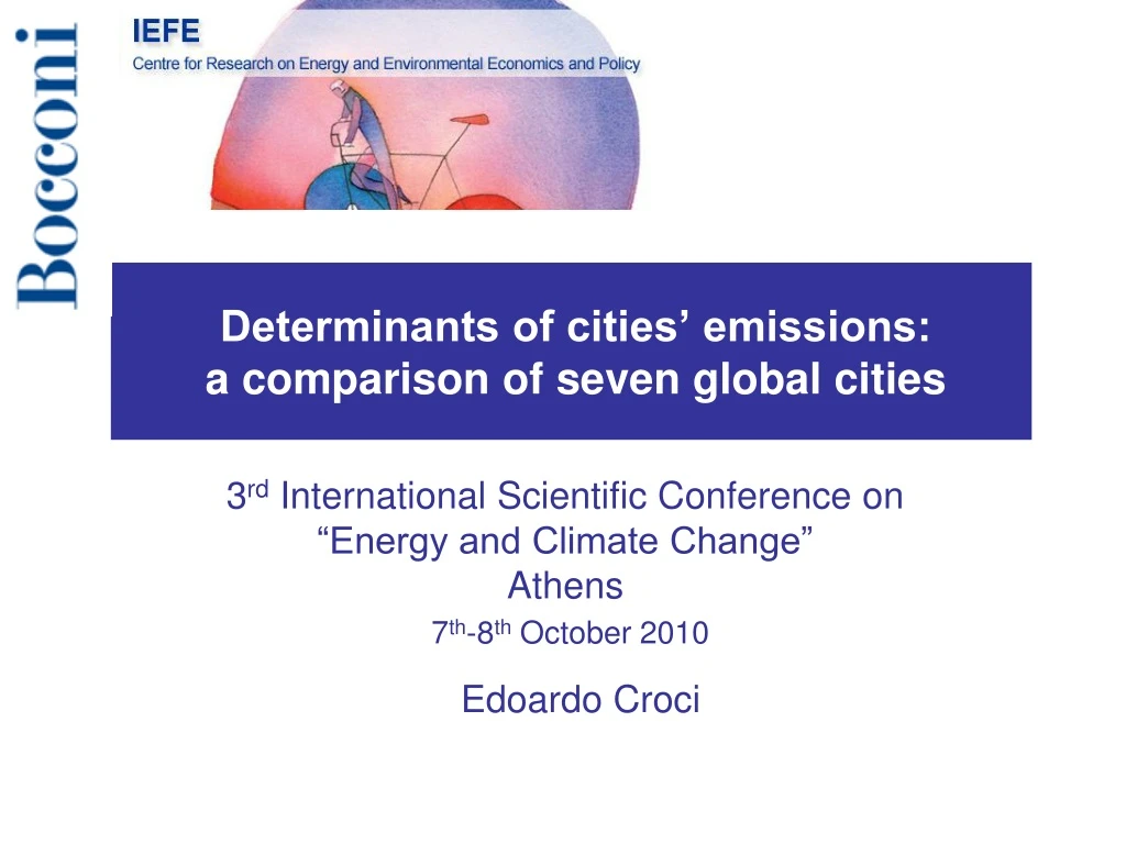 determinants of cities emissions a comparison of seven global cities