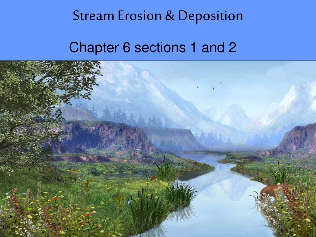 stream erosion deposition