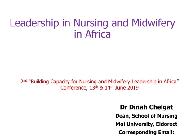 Leadership in Nursing and Midwifery in Africa
