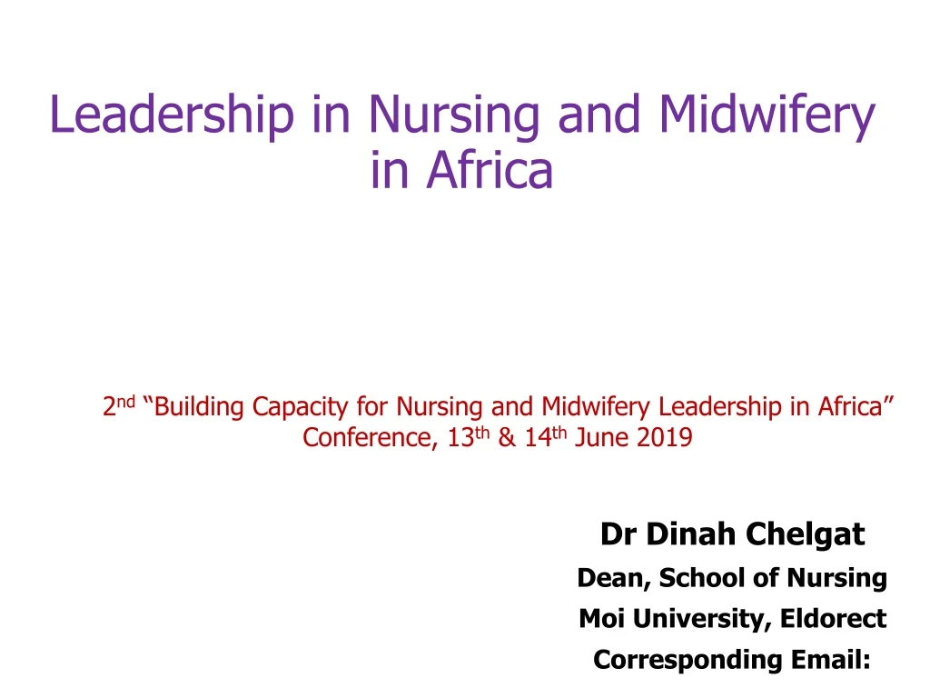 leadership in nursing and midwifery in africa