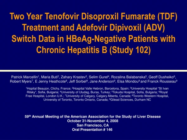 59 th  Annual Meeting of the American Association for the Study of Liver Disease