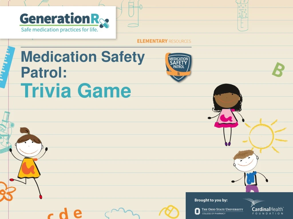 medication safety patrol trivia game