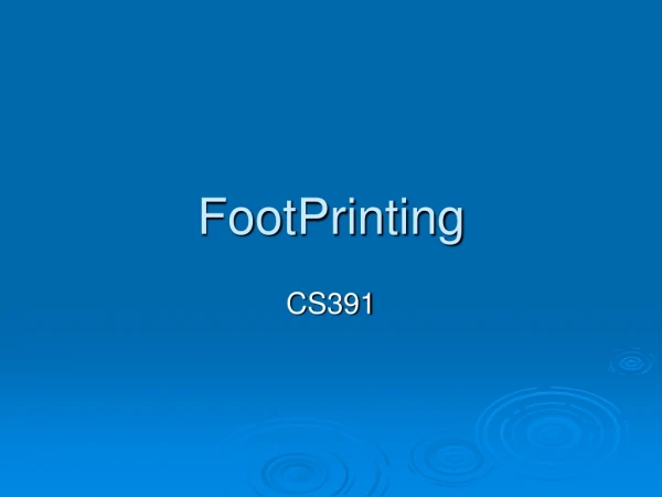 FootPrinting