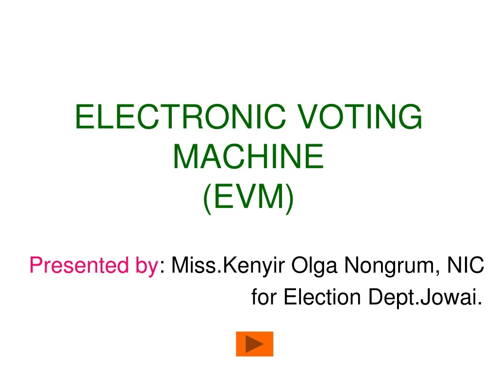 electronic voting machine evm