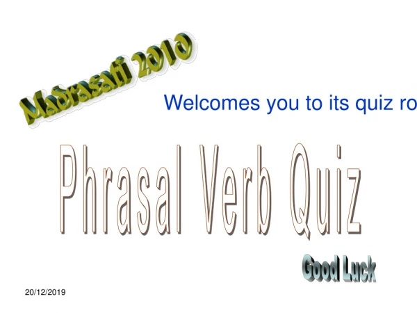 Phrasal Verb Quiz