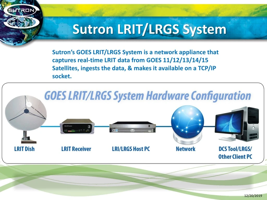 sutron s goes lrit lrgs system is a network