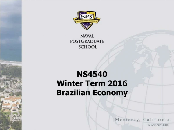 NS4540  Winter Term 2016 Brazilian Economy