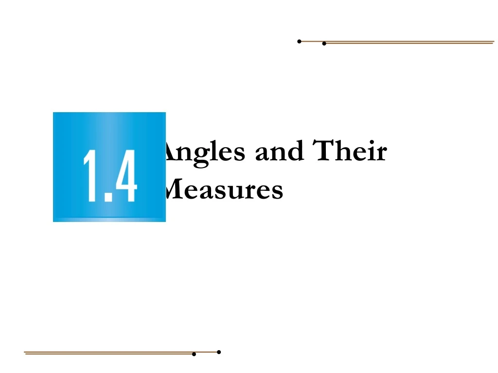 angles and their measures