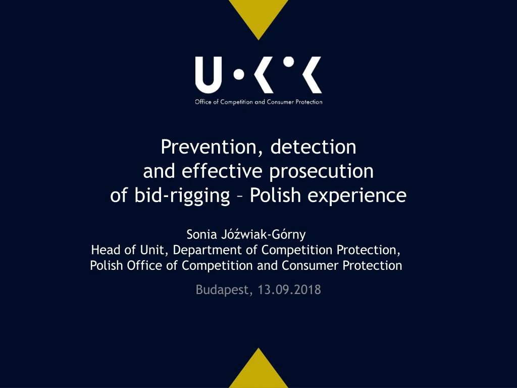 prevention detection and effective prosecution of bid rigging polish experience