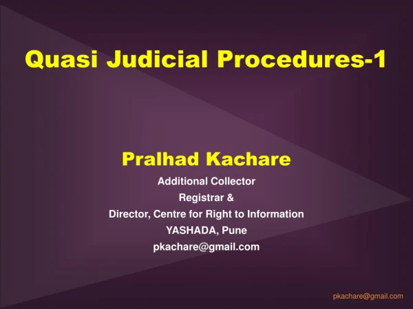 Quasi Judicial Procedures-1