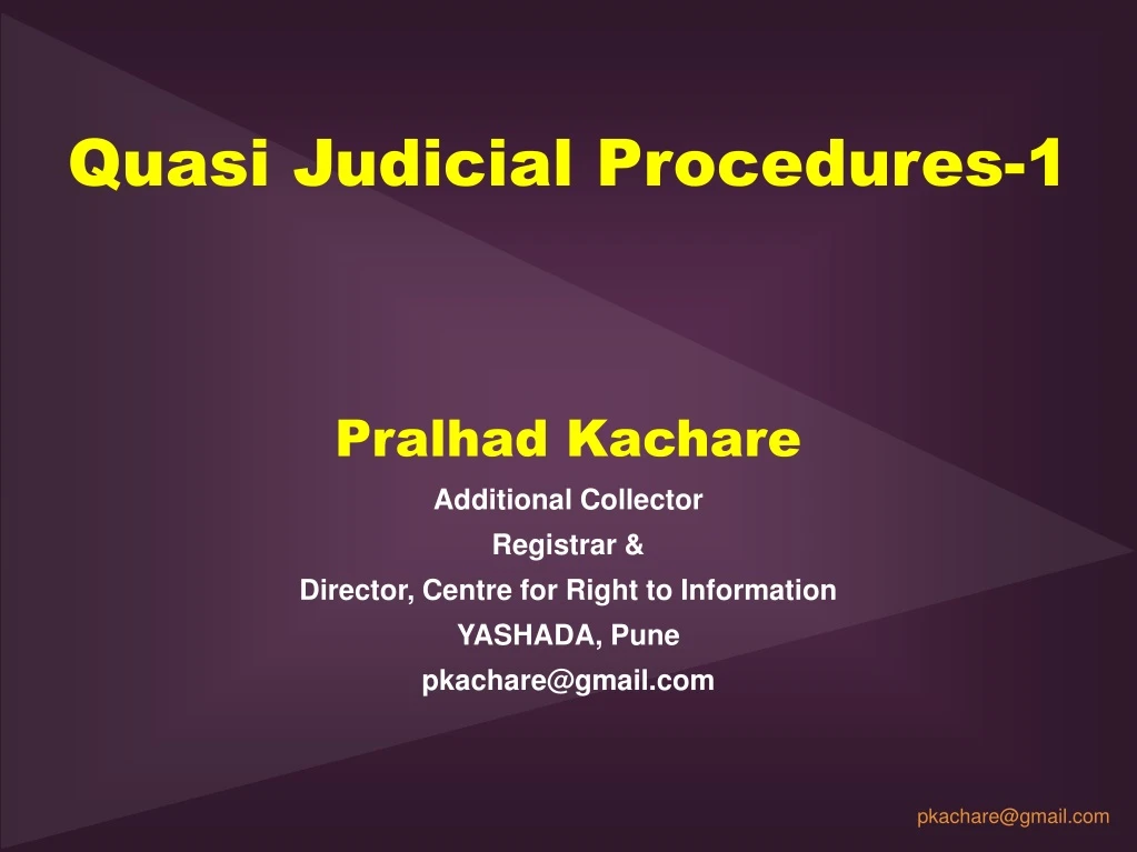 quasi judicial procedures 1