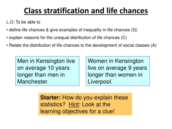 Class stratification and life chances