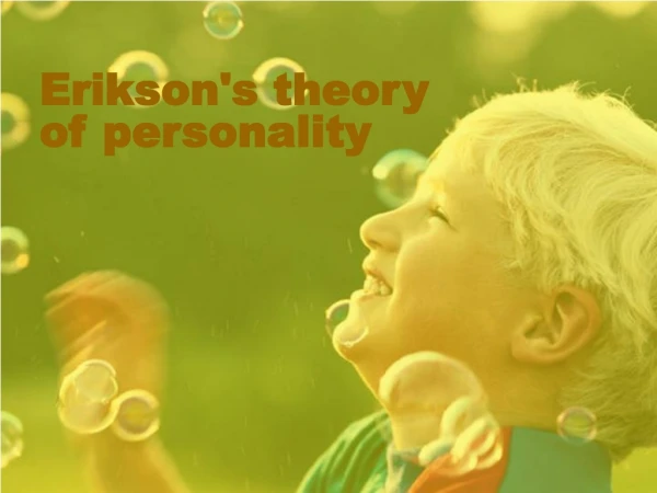 Erikson's theory of personality