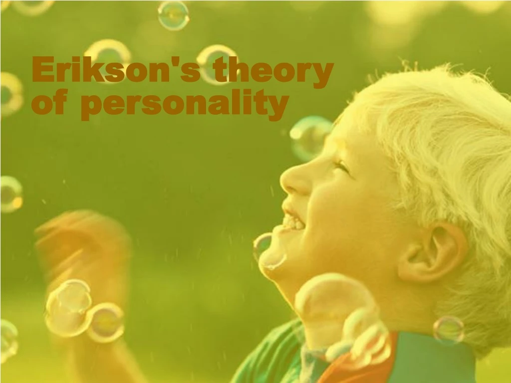 erikson s theory of personality