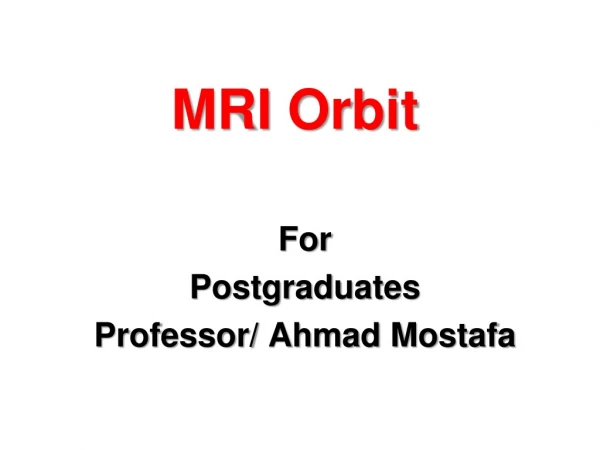 MRI Orbit